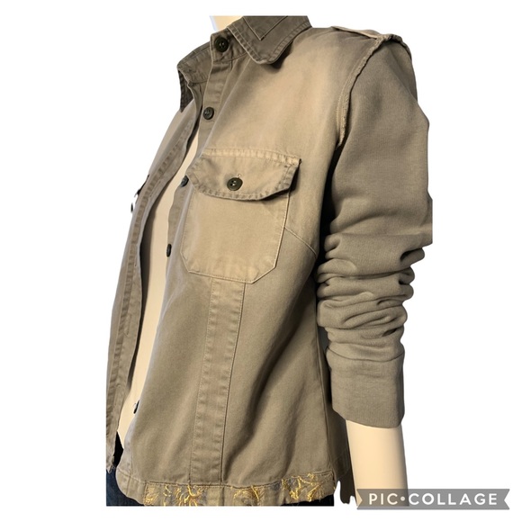 Mason’s Woman Rites Utility Military Green Jacket - Picture 7 of 8